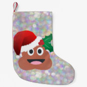 サンタクロース絵文字クリスマスクリスマスストッキング スモールクリスマスストッキング (正面)