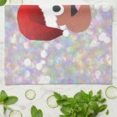 サンタクロース絵文字 キッチンタオル (折り畳み)