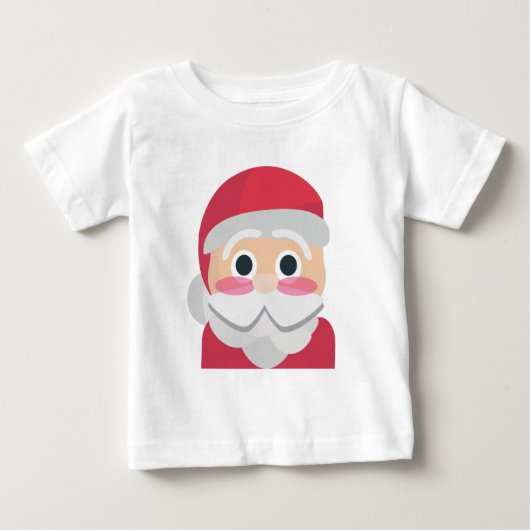 サンタクロース絵文字 ベビーTシャツ (正面)