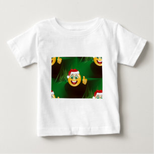 サンタクロース絵文字 ベビーTシャツ
