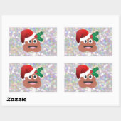 サンタクロース絵文字 長方形シール (シート)