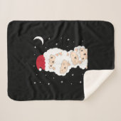 サンタクロース羊クリスマスラムファーム動物のギフト シェルパブランケット (正面(横))
