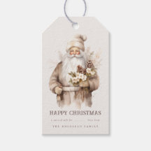 サンタクロース自然暖かいハッピークリスマスギフトラベル