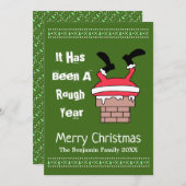 サンタクロース荒一年メリークリスマス シーズンカード (正面/裏面)