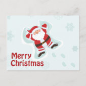 サンタクロース製雪エンジェルクリスマポストカード シーズンポストカード (正面)