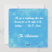 サンタクロース西クリスマスに乗る シーズンカード (裏面)