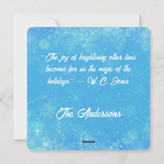 サンタクロース西クリスマスに乗る シーズンカード (裏面)