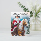 サンタクロース西クリスマスに乗る シーズンカード (スタンド正面)