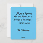 サンタクロース西クリスマスに乗る シーズンカード (裏面)