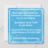 サンタクロース西クリスマスに乗る 招待状 (裏面)