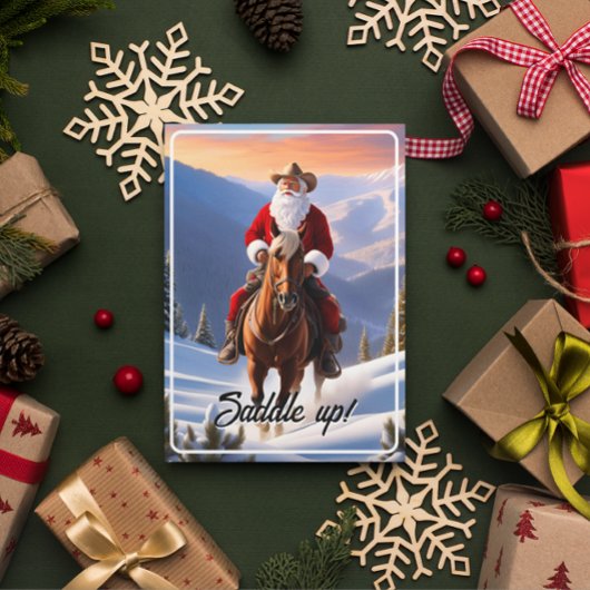 サンタクロース西クリスマスに乗る 招待状