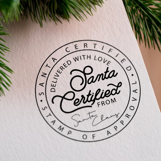 サンタクロース認定配送承認シール ラバースタンプ