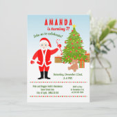 サンタクロース誕生日パーティーとクリスマス 招待状 (スタンド正面)