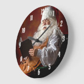 サンタクロース読の本 ラージ壁時計 (傾斜)