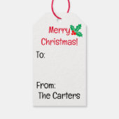 サンタクロース読簡単セット・オブ・ギフトラベル ギフトタグ (裏面)