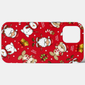 サンタクロース赤いクリスマスiPhoneケースメイト Case-Mate iPhoneケース (裏面 (横))