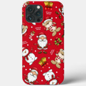 サンタクロース赤いクリスマスiPhoneケースメイト Case-Mate iPhoneケース (裏面)
