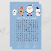 サンタクロース赤ちゃんシャワー語検索ゲーム (正面/裏面)