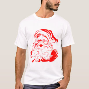 サンタクロース赤と白クリスマス Tシャツ