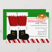 サンタクロース足 招待状 (正面/裏面)