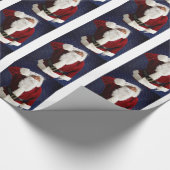 サンタクロース軍隊軍隊クリスマスクリスマス ラッピングペーパー (角)