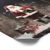 サンタクロース農村壁画 ポスター (角)