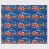 サンタクロース追加NAMEトナカイ&スリー ラッピングペーパー (フラット)