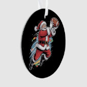サンタクロース遊のアメリカンフットボールのクリスマス オーナメント (正面)