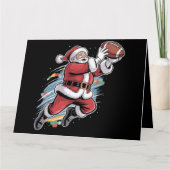 サンタクロース遊のアメリカンフットボールのクリスマス カード (正面)