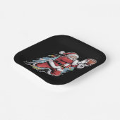 サンタクロース遊のアメリカンフットボールのクリスマス ペーパープレート (傾斜あり)