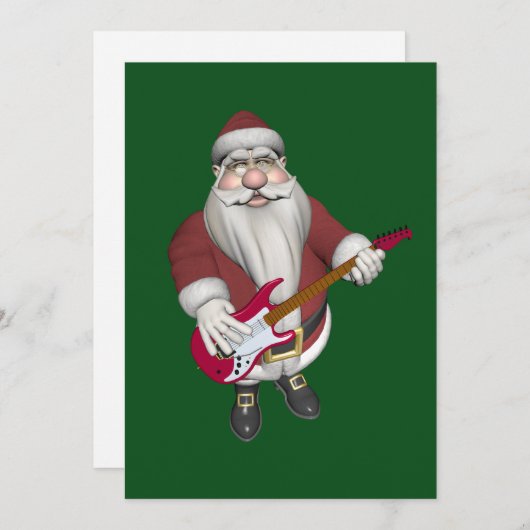 サンタクロース遊のエレキギター シーズンカード (正面/裏面)