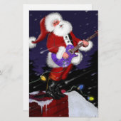 サンタクロース遊のエレキギター 便箋 (正面/裏面)