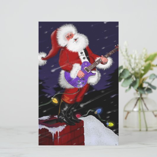 サンタクロース遊のエレキギター 便箋 (スタンド正面)