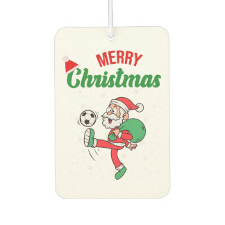 サンタクロース遊のサッカーおもしろいクリスマス カーエアーフレッシュナー