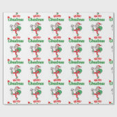 サンタクロース遊のサッカーのクリスマスアニメ ラッピングペーパー (フラット)