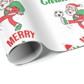 サンタクロース遊のサッカーのクリスマスアニメ ラッピングペーパー (ロールコーナー)