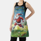 サンタクロース遊のサッカークリスマスフィールド エプロン (インサイチュ)