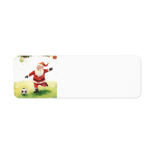 サンタクロース遊のサッカークリスマスフィールド ラベル (正面)