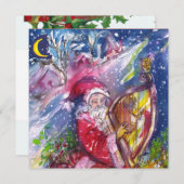 サンタクロース遊のハープミュージカルクリスマスパーティー 招待状 (正面/裏面)