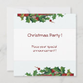 サンタクロース遊のハープミュージカルクリスマスパーティー 招待状 (裏面)