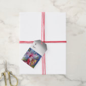 サンタクロース遊のハープ赤いクリスマス ギフトタグ (より糸付き)