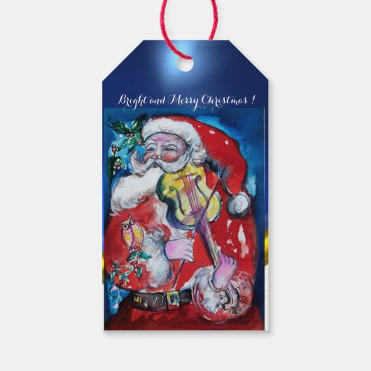 サンタクロース遊のバイオリンクリスマスパーティー ギフトタグ (裏面)