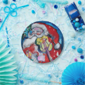 サンタクロース遊のバイオリンクリスマスパーティー ペーパープレート (パーティー)