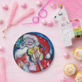 サンタクロース遊のバイオリンクリスマスパーティー ペーパープレート (パーティー)