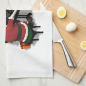 サンタクロース遊のピアノ キッチンタオル (四つ折り)