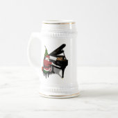 サンタクロース遊のピアノ ビールジョッキ (正面左)