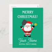 サンタクロース遊のピックボールクリスマス シーズンポストカード (正面/裏面)