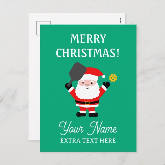 サンタクロース遊のピックボールクリスマス シーズンポストカード (正面/裏面)