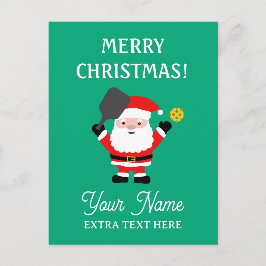 サンタクロース遊のピックボールクリスマス シーズンポストカード (正面)