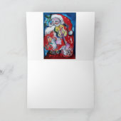 サンタクロース遊のヴァイオリンのクリスマスミュージック シーズンカード (内部)